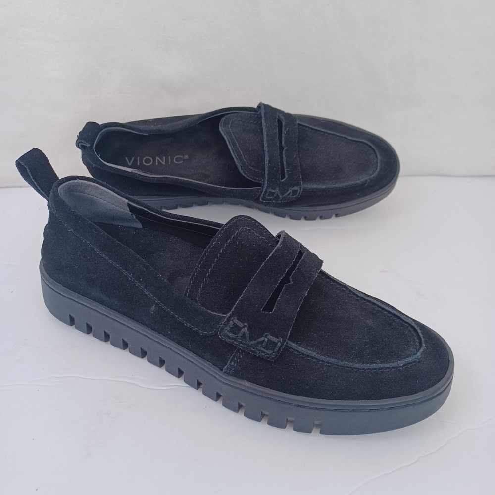 Vionic Uptown Black Suede Loafer Slip On Shoes Women Size 6 - Picture 10 of 14
